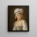 Portret van een vrouw met een wit doek - Marc Antoine Bilcocq — ingelijst kunstwerk aan de muur