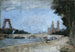 La Tour Eiffel in aanbouw gezien vanaf de Conferentiekade - Marc Marie Georges Mouclier — weergave van het kunstwerk