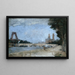 La Tour Eiffel in aanbouw gezien vanaf de Conferentiekade - Marc Marie Georges Mouclier — ingelijst kunstwerk aan de muur