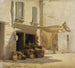 Markt met fruit in Venetië - Gustav Schnleber — weergave van het kunstwerk