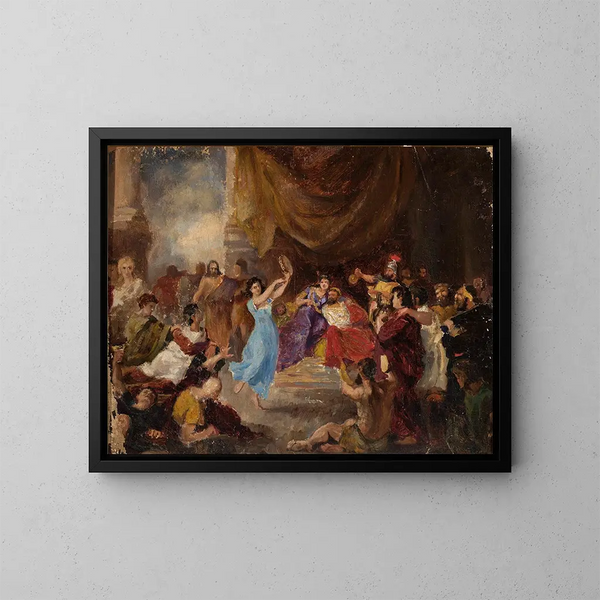 Dans van Salomé voor Hérode (schets) - Marcin Gottlieb — ingelijst kunstwerk aan de muur