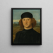 portret van een jonge man die wordt verondersteld Alvise de Franceschi te zijn - Marco Basaiti — ingelijst kunstwerk aan de muur