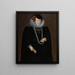 portret van een vrouw, waarschijnlijk Mary Lady Scudamore - Marcus Gheeraerts de Jonge — ingelijst kunstwerk aan de muur