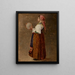 Het meisje met de tambourijn - Margaret A. Rudisill — ingelijst kunstwerk aan de muur