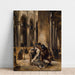 Reproductie van het schilderij Marguerite aan de kerk (Goethe, Faust, eerste deel, scène in de kathedraal) - Eugène Delacroix