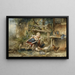 Nourrir les poules - Mari ten Kate — framed artwork on a wall