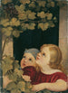 Twee kinderen aan het raam - Maria Beatrice — weergave van het kunstwerk
