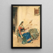 An Italian spinner in traditional costume - Maria Martinetti — framed artwork on a wall