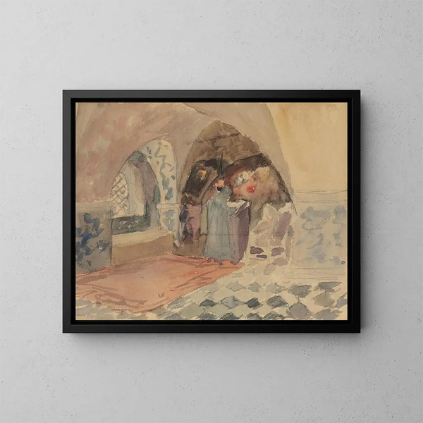 Interior chapel painting - Maria Yakunchikova — framed artwork on a wall