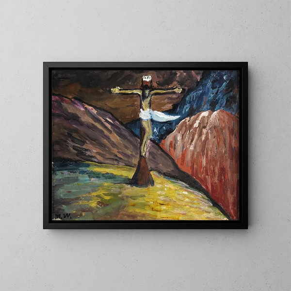 Golgotha Painting - Marianne von Werefkin — framed artwork on a wall