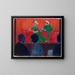 Theater van poppen op de voorgrond - Marianne von Werefkin — ingelijst kunstwerk aan de muur