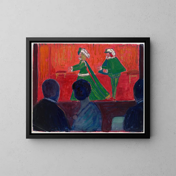 Puppet theater in the foreground - Marianne von Werefkin — framed artwork on a wall