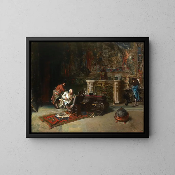 The print collector - Mariano Fortuny Marsal — framed artwork on a wall