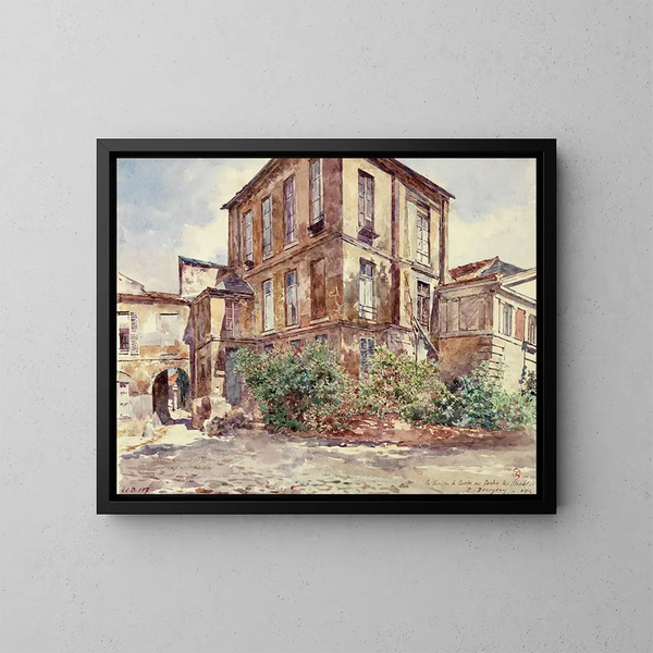 Maison de Cuvier at the Jardin des Plantes - Marie-Désiré Bourgoin — framed artwork on a wall