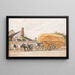 van het hooiveld bij de stad - Marie-François Firmin-Girard — ingelijst kunstwerk aan de muur