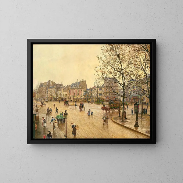 La place Pigalle - Marie-François Firmin-Girard — ingelijst kunstwerk aan de muur