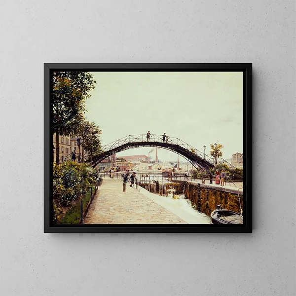 Le Canal Saint-Martin - Marie-François Firmin-Girard — ingelijst kunstwerk aan de muur