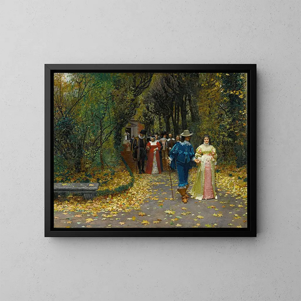 De Verloofden - Marie-François Firmin-Girard — ingelijst kunstwerk aan de muur