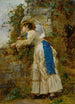 Elegante schilderij met parasol - Marie-François Firmin-Girard — weergave van het kunstwerk