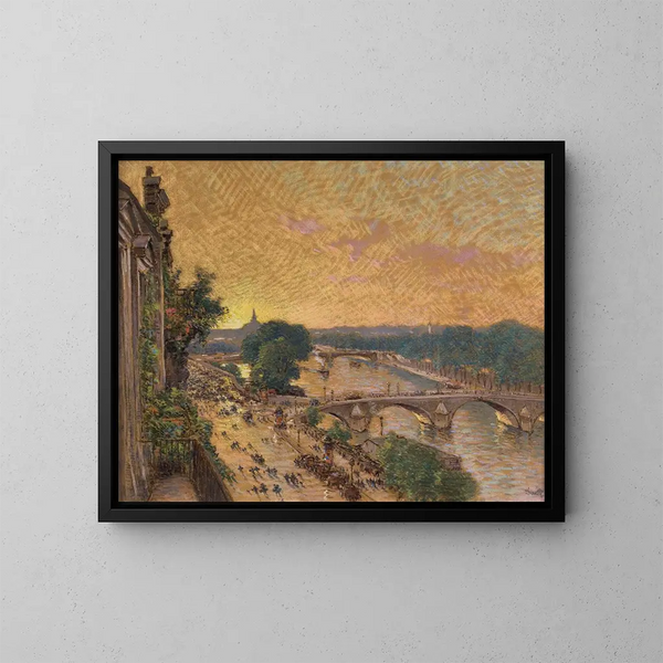 September 1914, richting het Orsay station - Marie-Joseph Léon Clavel Iwill — ingelijst kunstwerk aan de muur