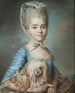 Augustine Suzanne Roslin, de dochter van de kunstenaar - Marie-Suzanne Giroust — weergave van het kunstwerk