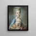 Augustine Suzanne Roslin, de dochter van de kunstenaar - Marie-Suzanne Giroust — ingelijst kunstwerk aan de muur