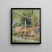 Pont en bakstenen met een stenen figuur Mödling - Marie Egner — ingelijst kunstwerk aan de muur