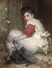 Op de drempel - Marie Elizabeth Seymour Lucas — weergave van het kunstwerk