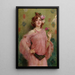Une beauté en rose - Marie Félix Hippolyte Lucas — ingelijst kunstwerk aan de muur