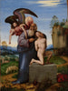 Het offer van Isaak - Mariotto Albertinelli — weergave van het kunstwerk