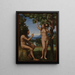 De verleiding van Adam en Eva - Mariotto Albertinelli — ingelijst kunstwerk aan de muur