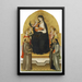 Madone en Kind Jezus met engelen en heiligen Marie Madeleine François Dorothée en Antoine Abt - Mariotto di Nardo — ingelijst kunstwerk aan de muur