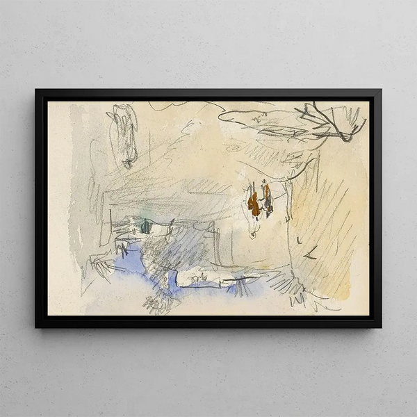 Marius Bauer - Straat met figuren in Biskra.webp