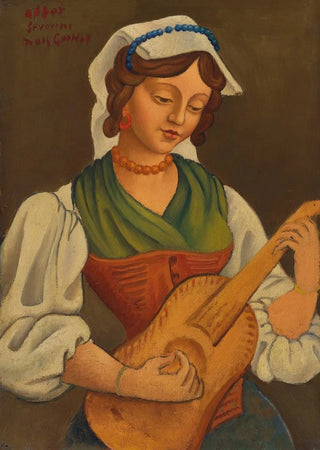 Mark Gertler - Girl with mandolin after Gino Severini.webp