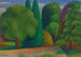 Landschap met rijen bomen - Mark Gertler — weergave van het kunstwerk