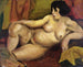 Nu liggend - Mark Gertler — weergave van het kunstwerk