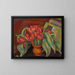 Natuurschildering met rode tulpen - Mark Gertler — ingelijst kunstwerk aan de muur