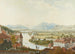 Vue du cimetière de Thun, canton de Berne, vers les Alpes et le lac - Marquard Wocher — artwork view