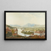 Vue du cimetière de Thun, canton de Berne, vers les Alpes et le lac - Marquard Wocher — framed artwork on a wall