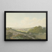 View of a height over the village of Saint-Jacob near Basel with a pointed bell tower - Marquard Wocher — framed artwork on a wall