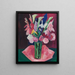 Bloemen in een vaas - Marsden Hartley — ingelijst kunstwerk aan de muur