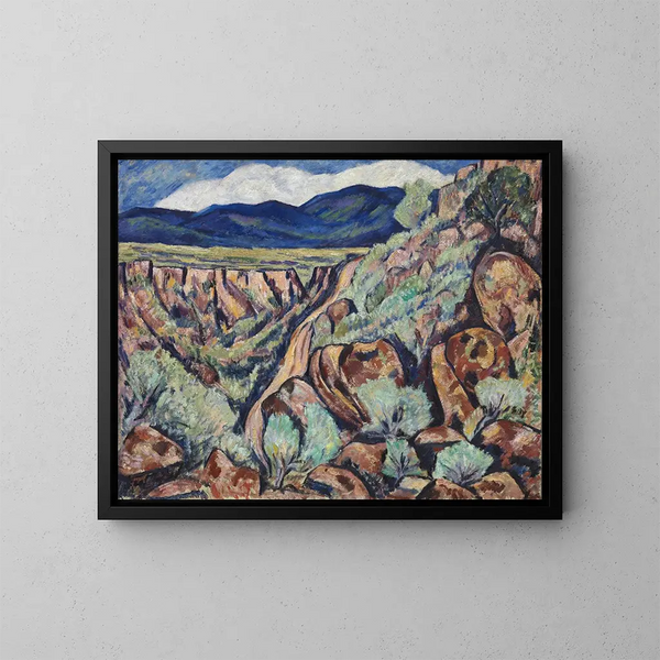 Landschap van New Mexico - Marsden Hartley — ingelijst kunstwerk aan de muur