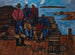 Vissers met kreeften - Marsden Hartley — weergave van het kunstwerk