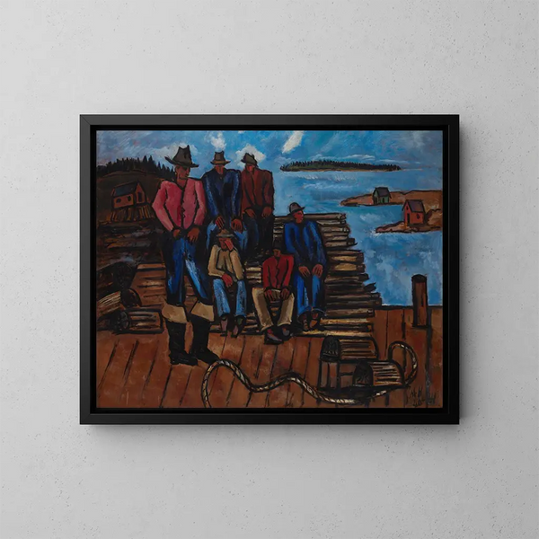 Vissers met kreeften - Marsden Hartley — ingelijst kunstwerk aan de muur