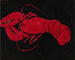 Homard op zwarte achtergrond - Marsden Hartley — weergave van het kunstwerk