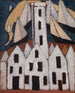 Beweging nr. 5 Provincetown-huizen - Marsden Hartley — weergave van het kunstwerk