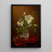 Roses Cherokee dans un vase en verre - Martin Johnson Heade — ingelijst kunstwerk aan de muur