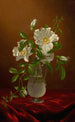 Roses Cherokee dans un vase en verre - Martin Johnson Heade — weergave van het kunstwerk