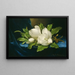 van Magnoliabomen op een blauw fluwelen doek - Martin Johnson Heade — ingelijst kunstwerk aan de muur