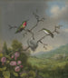 Kolibries en appelbloesem bloemen - Martin Johnson Heade — weergave van het kunstwerk